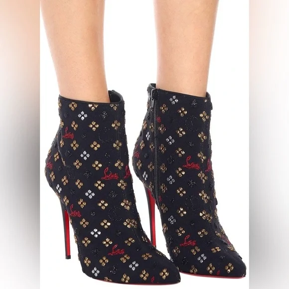 Christian Louboutin black So Kate jacquard booties - Picture 15 of 16
